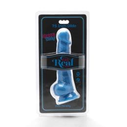 GET REAL - HAPPY DICKS 19 CM WITH BALLS BLUE 2